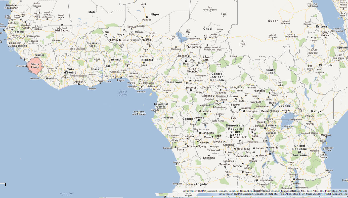 map of Sierra Leone africa